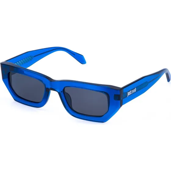 Just Cavalli SJC170 Lunettes de soleil Géométriques Bleu Fumée