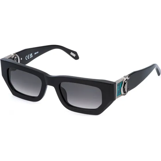 Just Cavalli Lunettes de Soleil Géométriques SJC170V Noir Fumée