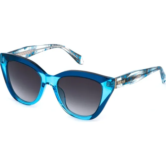Just Cavalli SJC173V Lunettes de Soleil Papillon Bleu Fumée