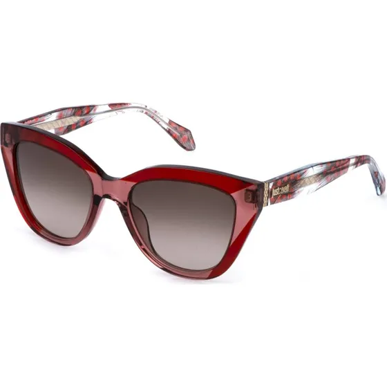 Just Cavalli SJC173V Lunettes de Soleil Papillon Rouge et Marron