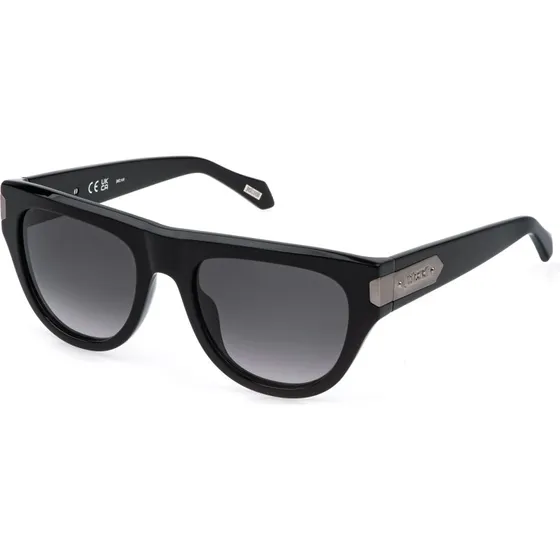 Just Cavalli SJC178 700 Lunettes de Soleil Cat Eye Noir Fumée
