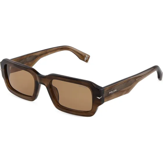 Police SPLU72E Supernova 10 Lunettes de Soleil Carrées Marron