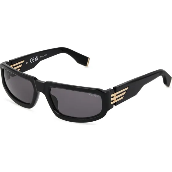 Police SPLU77 Lunettes de Soleil Géométriques pour Homme - Noir