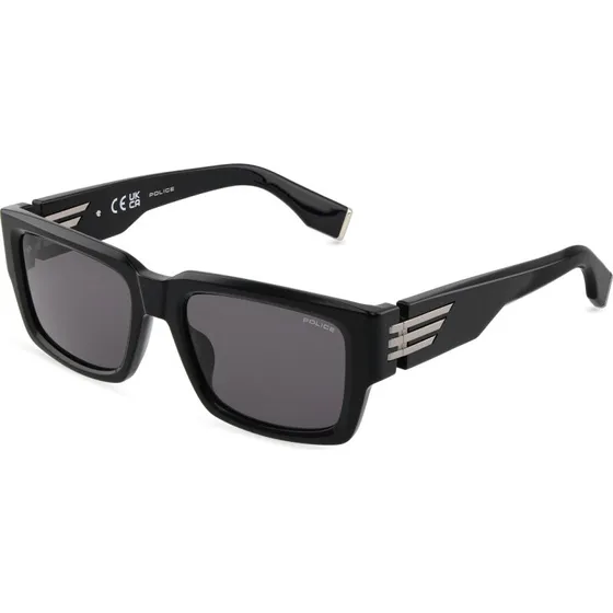 Police SPLU78 700 Lunettes de soleil carrées en acétate noir