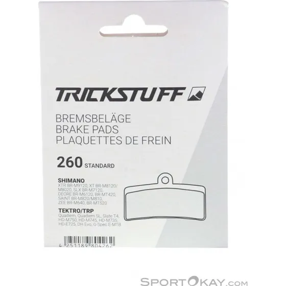 Trickstuff Plaquettes Organiques 260 Standard pour Shimano