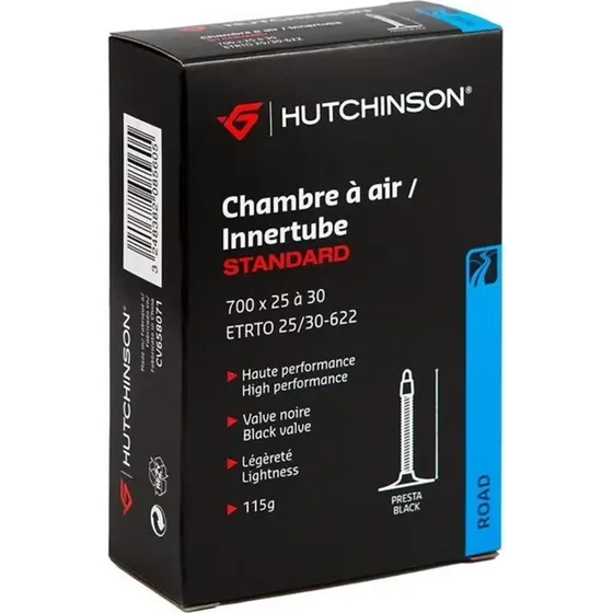 Hutchinson Chambre air 700x25-30 Presta 60mm Noir