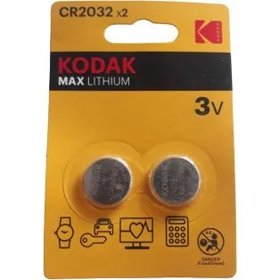 Kodak CR2032 3V Lithium - 2 Piles Bouton