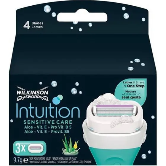 Wilkinson Intuition Sensitive Care – Lot de 2 x 3 lames avec savon aloe