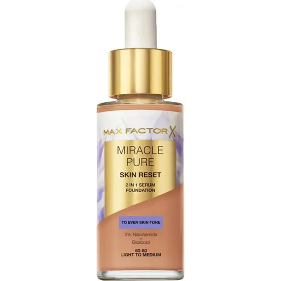 Max Factor Miracle Pure Skin Reset Fond de Teint 2-en-1 60-80