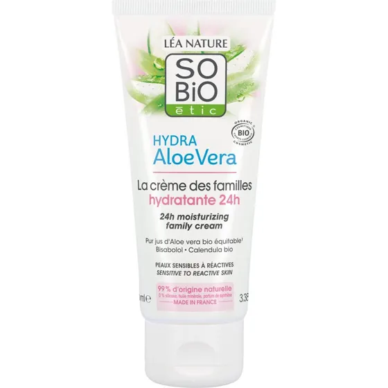 SO'BiO tic Crme Hydratante 24h Aloe Vera 100ml