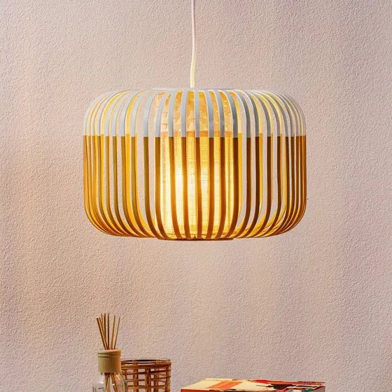 Forestier Bamboo Light S - Suspension en bambou blanc, Ø 35 cm