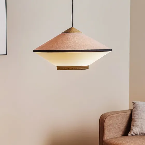 Suspension Forestier Cymbal S Natural - Design en Bois et Tissu
