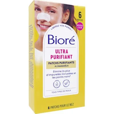 BIORE Patchs Nez Ultra Purifiant l'Hamamlis 6 Patchs
