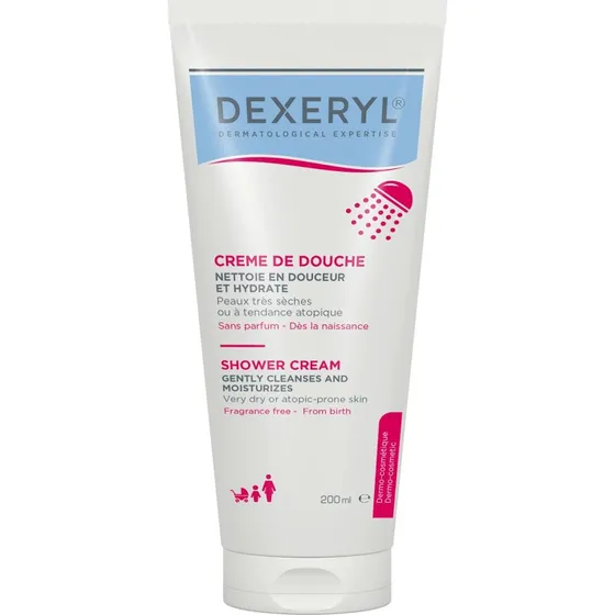 Dexeryl Shower Crème Nettoyante Peaux Sèches et Atopiques, 200 ml