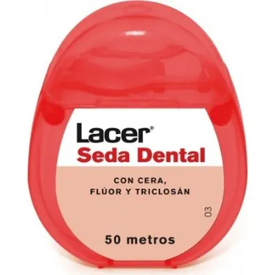 Lacer Fil Dentaire Ciré Fluor 50 m
