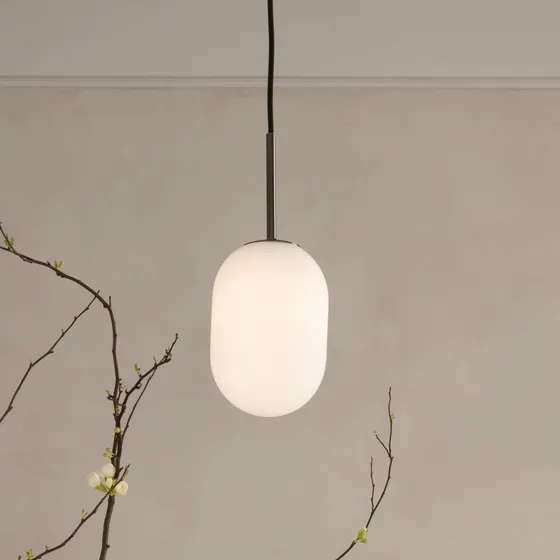 Watt & Veke Suspension Noor Ø 12 cm - Opale et Noir