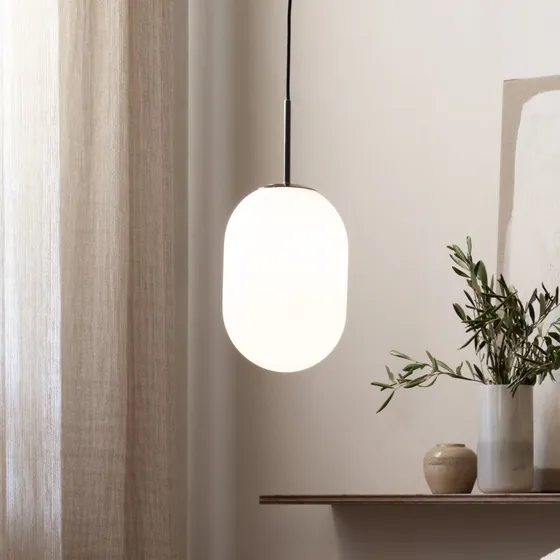 Watt & Veke Suspension Noor Ø18 cm Opale et Noir
