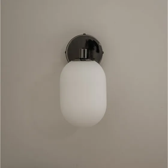 Watt & Veke Applique Murale Noor Opale/Noir - 18 cm