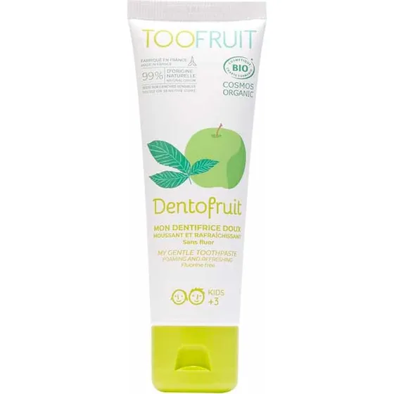 Toofruit Dentofruit Dentifrice Bio 60g Sans Fluor