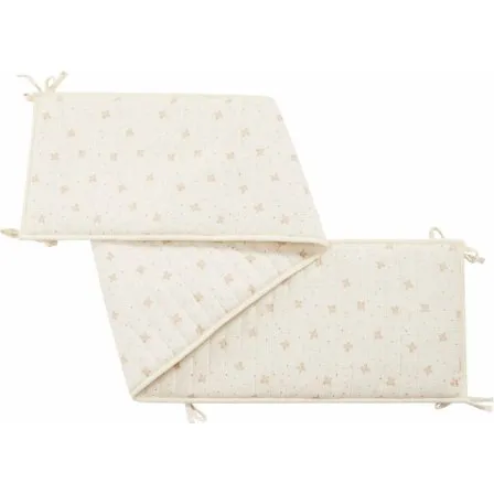 Combelle Tour de lit matelassé hirondelle écru 180x30 cm