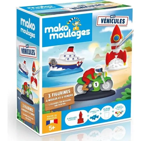 Mako Moulages Mes Véhicules - Kit Créatif 3 Moules