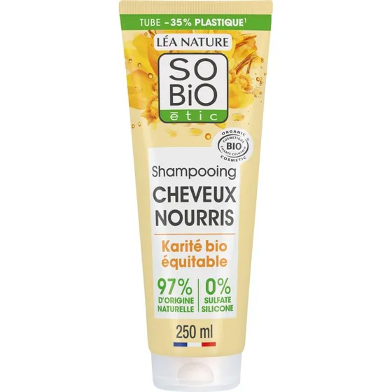 SO'BiO Étic Shampoing Cheveux Nourris Karité Bio 250 ml