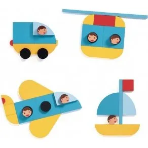 Djeco Ze Geovroom - Jeu de Construction en Bois