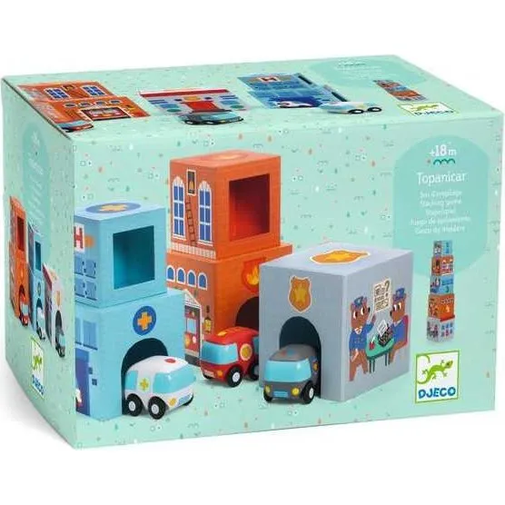 Djeco TopaniCar - Jeu de construction en carton