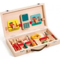 Djeco Super Bricolo - Boîte à outils en bois