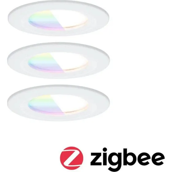 Paulmann Nova Coin Smart RGBW Spot Encastré LED Blanc, Lot de 3