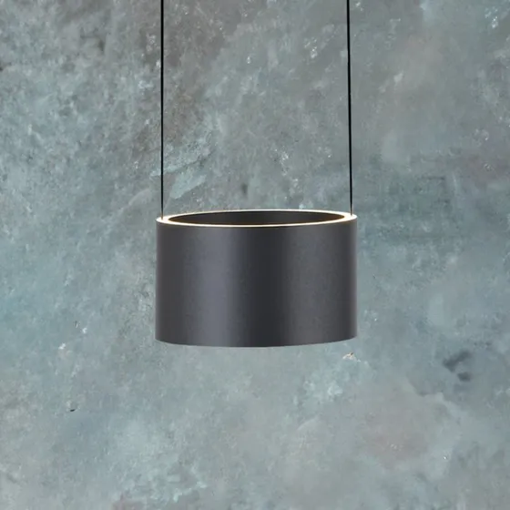 Suspension LED PURE Clipse Grise, Ø 20 cm, CCT, 2 Lampes