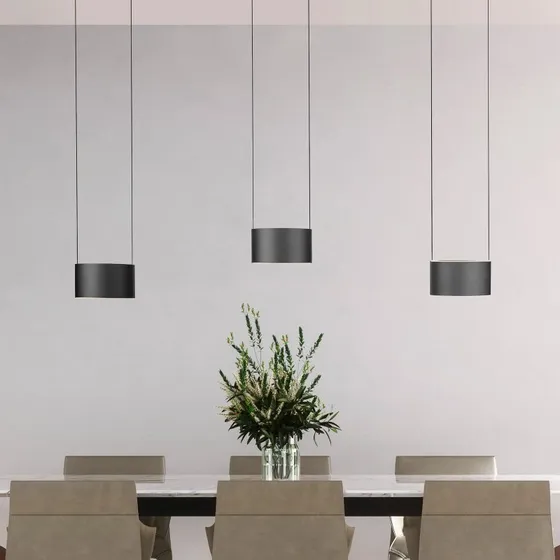 Suspension LED PURE Clipse Grise - 110 cm - 6 Lampes