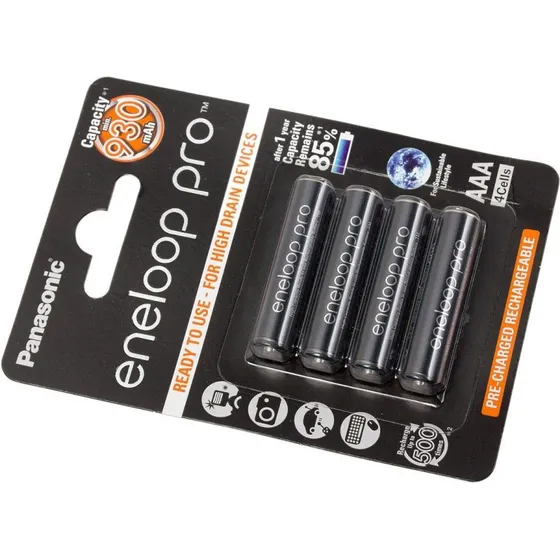 Panasonic Eneloop Pro Micro AA 930 mAh, 4 pièces