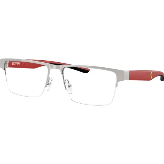 Ferrari Scuderia FZ7007 107 Montures Optiques Métal Argent Carré Homme