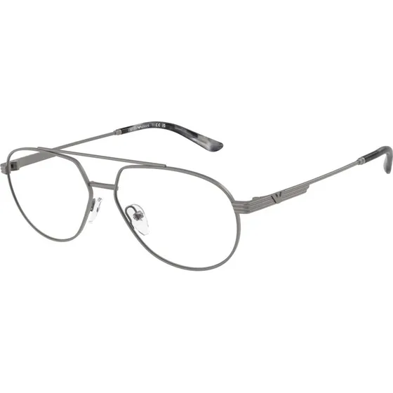 Emporio Armani EA1165 3003 - Montures Optiques Pilote en Métal Gris