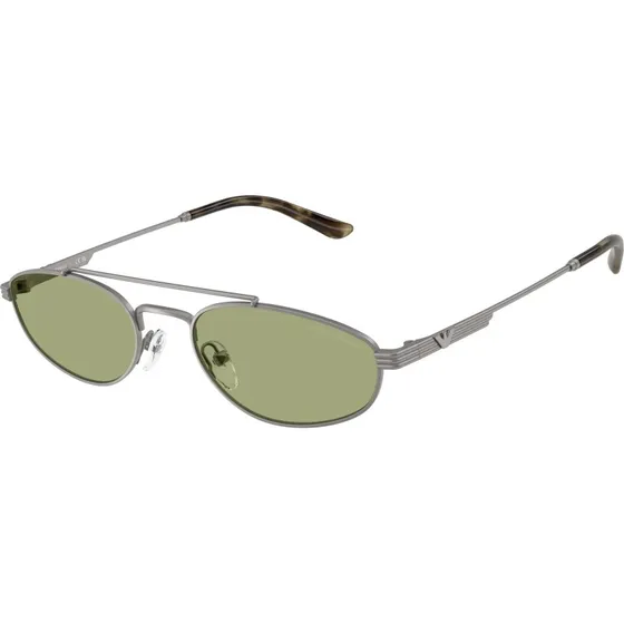 Emporio Armani EA2157 Lunettes de Soleil Aviateur Métal Gris et Vert