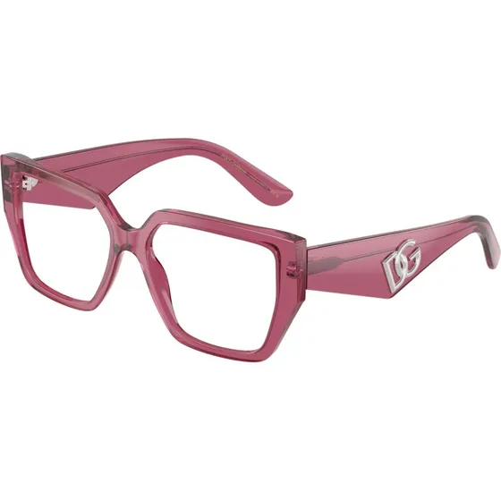 Dolce & Gabbana DG3373 - Montures Optiques Carrées Rouge Transparent