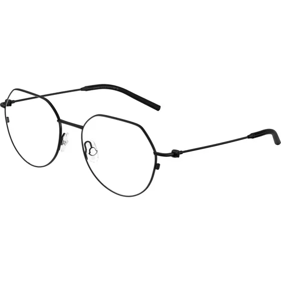 Moncler ME1002 1001 - Montures Optiques Géométriques en Acier Noir