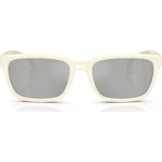 Moncler Slicka ME8002 Lunettes de Soleil Carrées Blanches et Grises