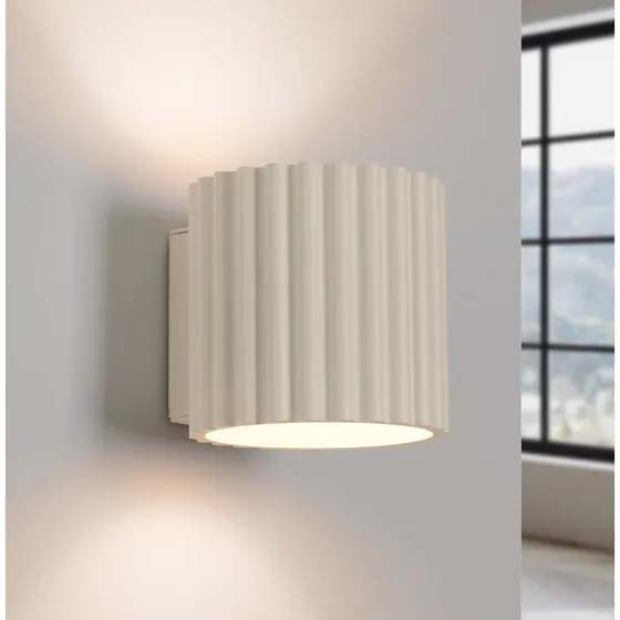 Sollux Lighting Applique murale RIBLA beige, Ø 10 cm, Aluminium