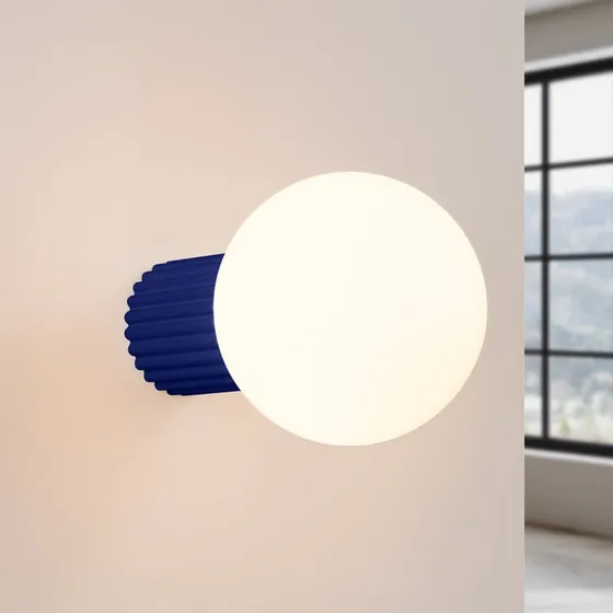 Sollux Lighting Applique murale ORBI bleu outremer Ø12cm IP44