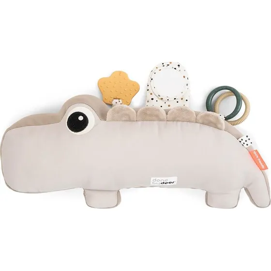 Done by Deer Croco Sand - Jouet suspendu sensoriel