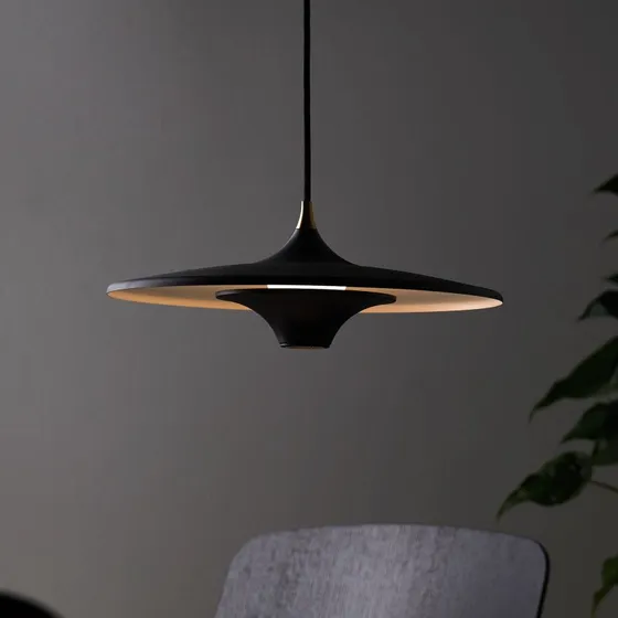 Loom Design Moja Ø35 Suspension LED Noire avec Laiton