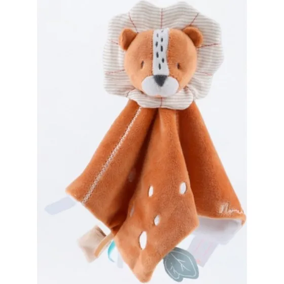 Noukies Doudou Lion Babou en Veloudoux Caramel