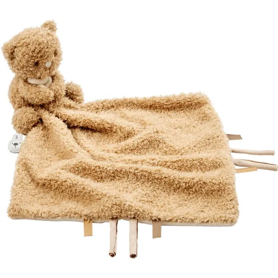 Nattou Teddy Caramel 27 cm - Doudou Câlin Bouclette