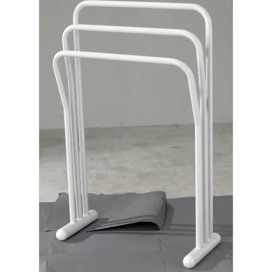 DECOTEC Longchamps - Porte-serviettes 3 barres blanc