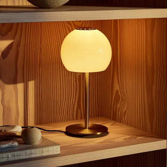 FRANDSEN Lampe à poser Ball Glass Ambre - Verre et Métal - 37 cm