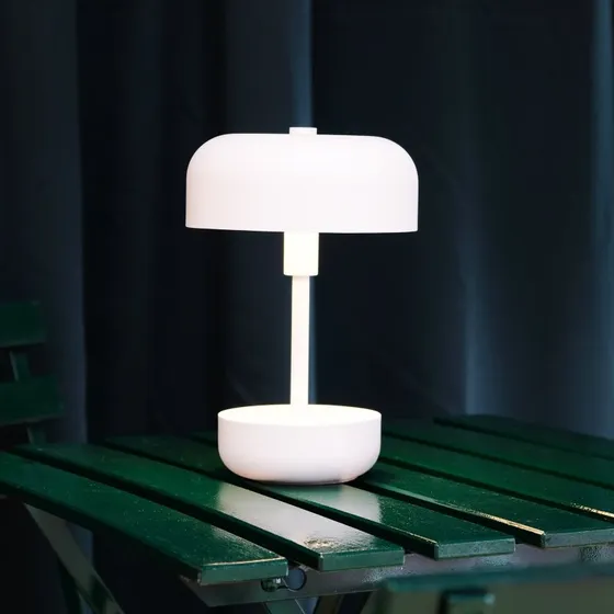 Dyberg Larsen Haipot Lampe de Table LED Rechargeable Blanche