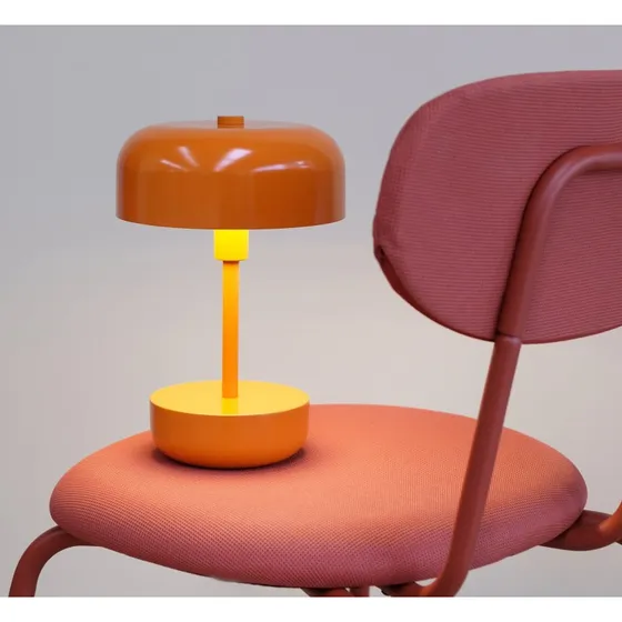 Dyberg Larsen Haipot Lampe de Table LED Orange Portative