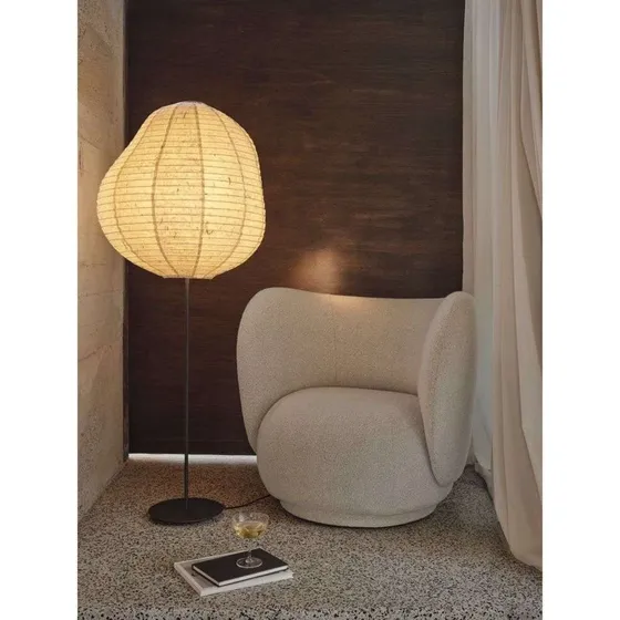 Ferm Living Lampadaire Kurbis Natural/Noir